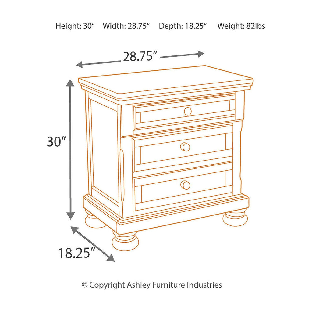 2 Drawer Nightstand, Dark Brown Y60740