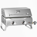 2-Burner Tabletop Propane Gas Griddle, Stainless Steel U62037