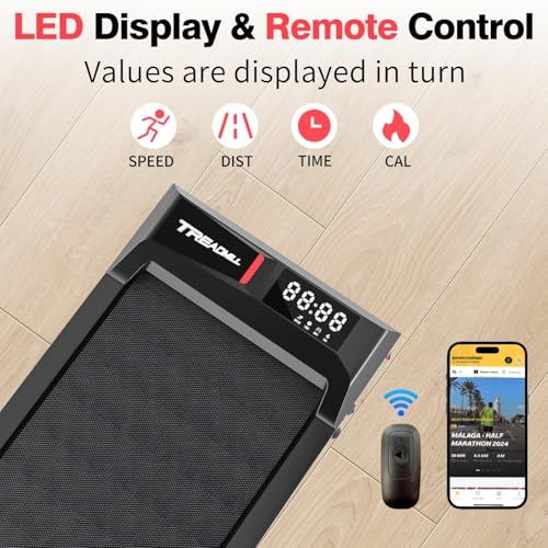 2.5 HP Under Desk Treadmill with Remote Control U6428