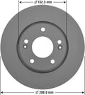 Pack of 2 Front Brake Rotor G407
