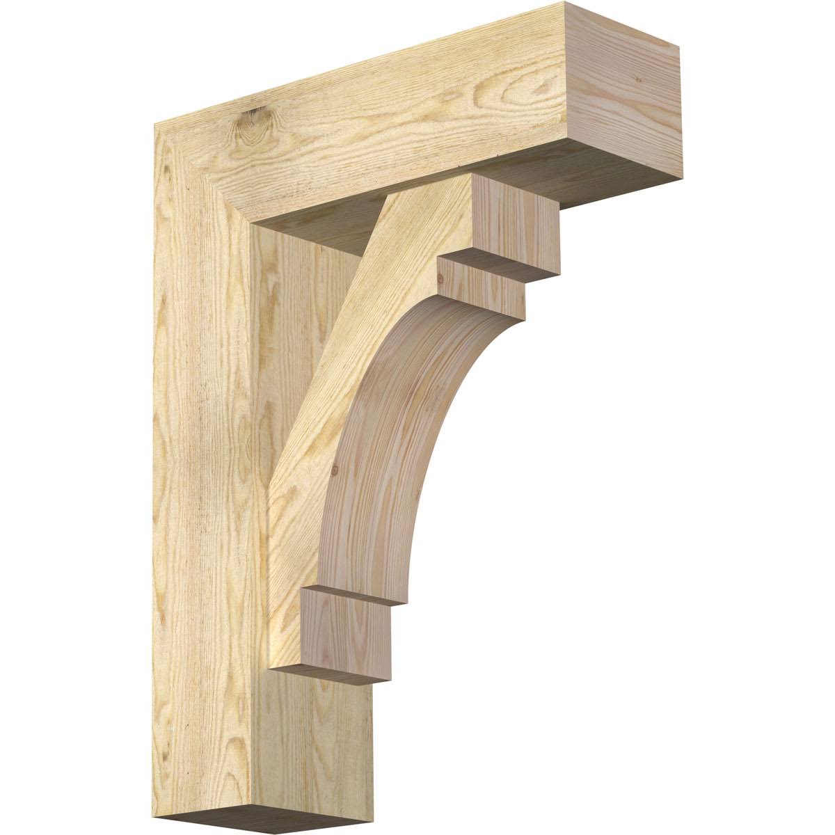 Rough Sawn Bracket with Offset Brace, Douglas Fir F8082