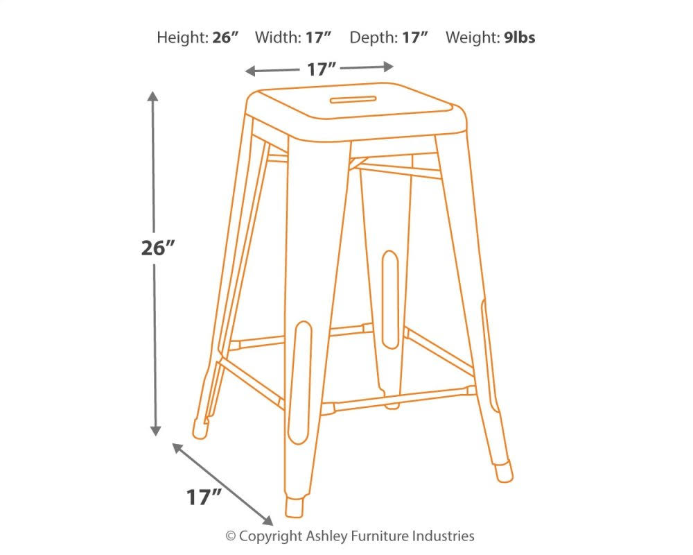 26 Barstool Set of 4 Gray X855636