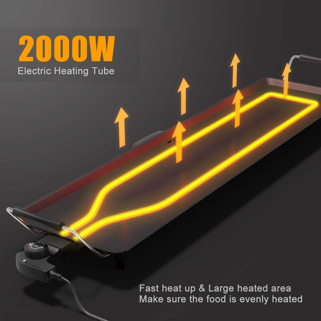 35 Electric Nonstick Extra Large Griddle Grill with Adjustable Temperature & Drip Tray J298909