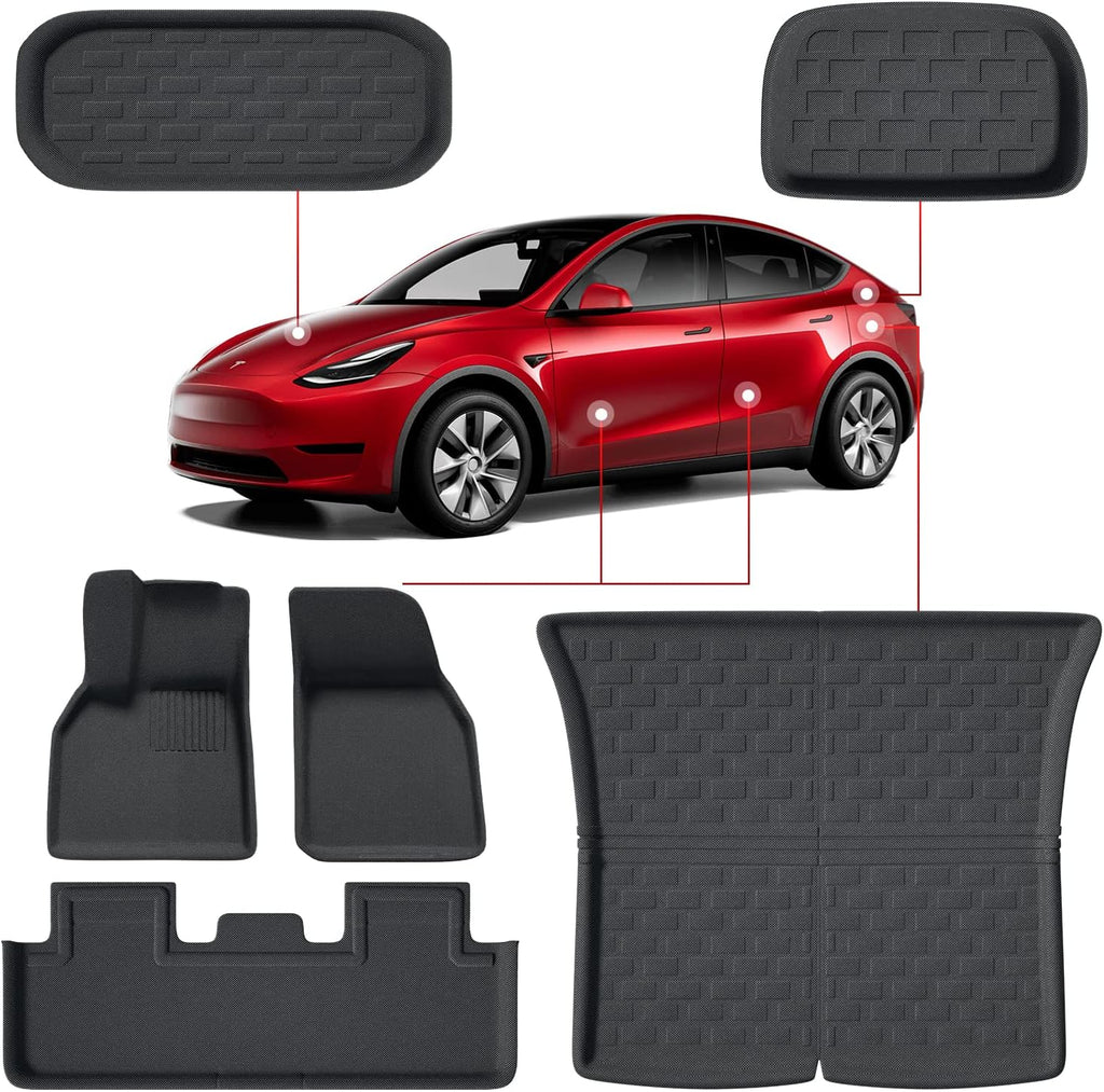 6 Pieces All Weather Floor Mats with Truck Cargo Liner N257