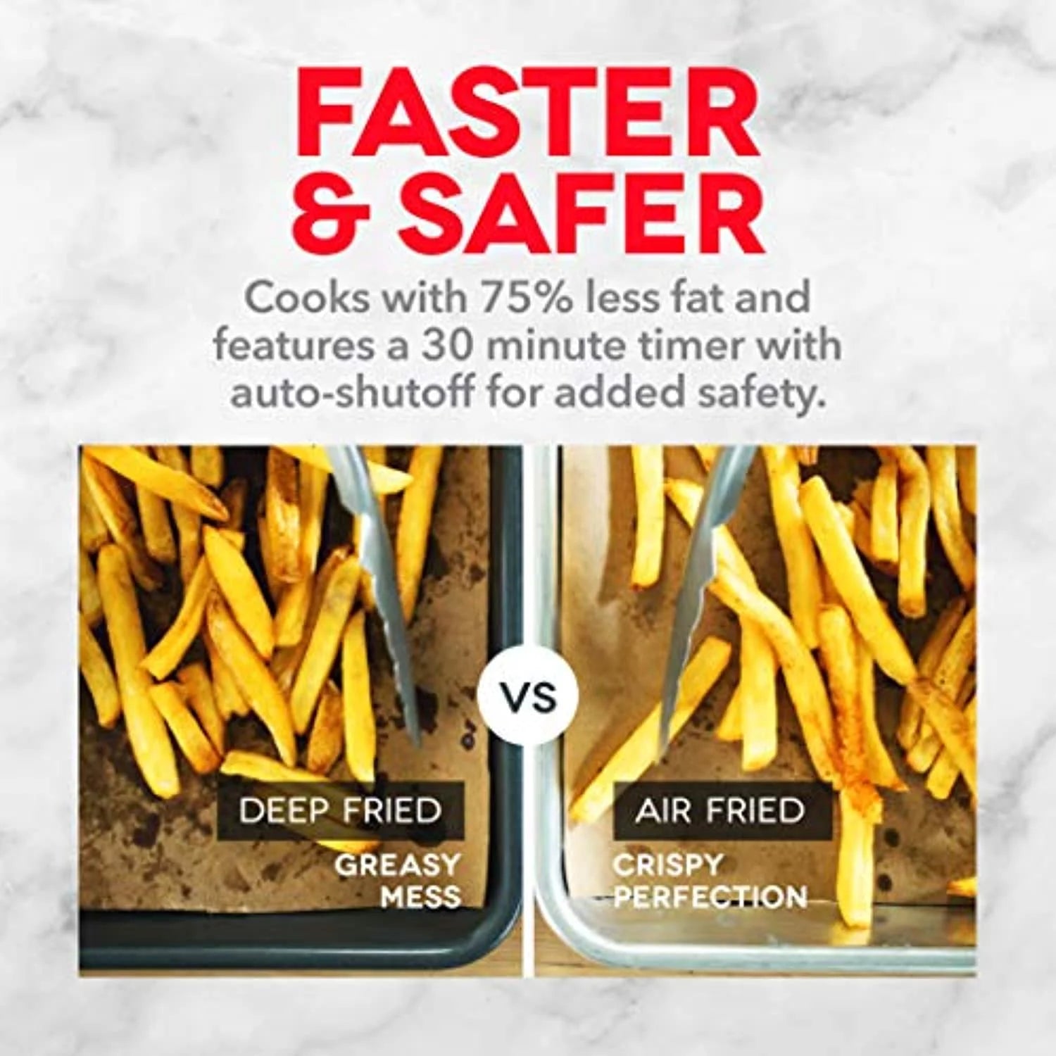 6qt Stainless Steel Electric Air Fryer Oven Cooker with Non Stick Fry Basket L845546