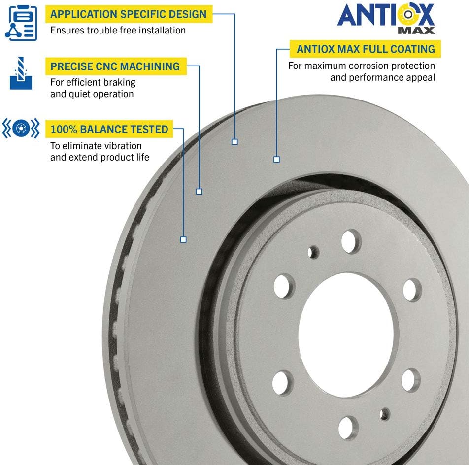 Pack of 2 Front Brake Rotor G407