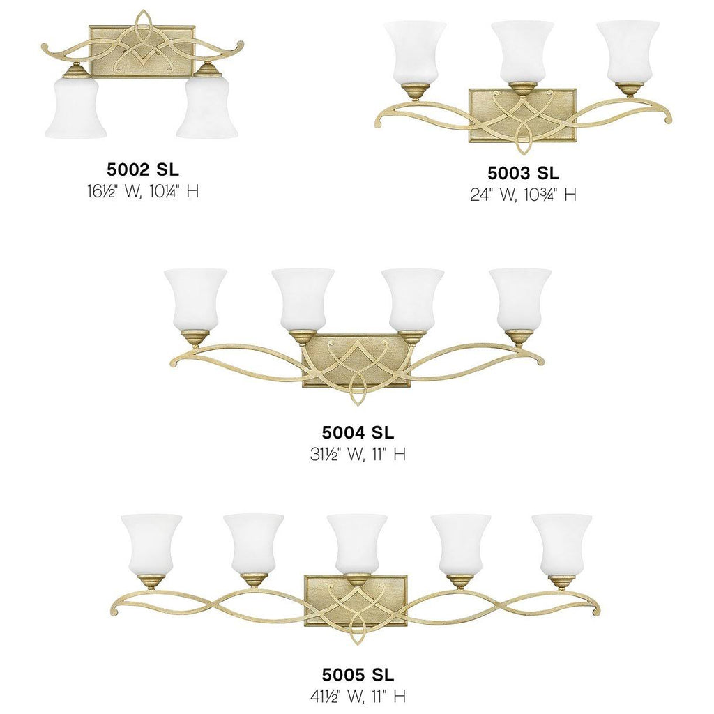 2 Light Silver Leaf Bath E341947