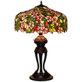 Peach Stained Glass 3-Light Table Lamp D8222