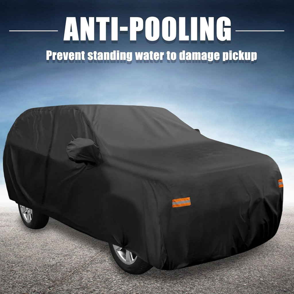 Black 190T PU Waterproof SUV Car Cover Pack of 2 A683962
