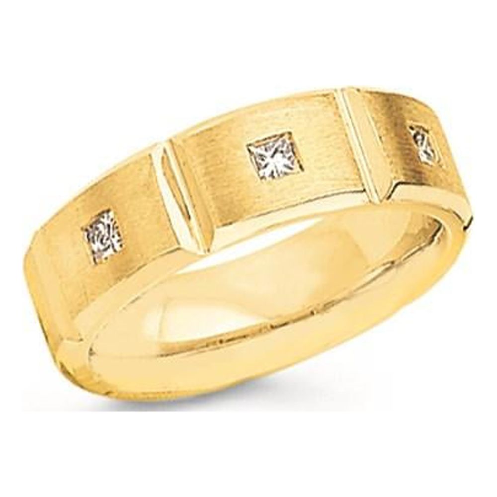 14K Yellow Gold Diamond Men's Band W891974