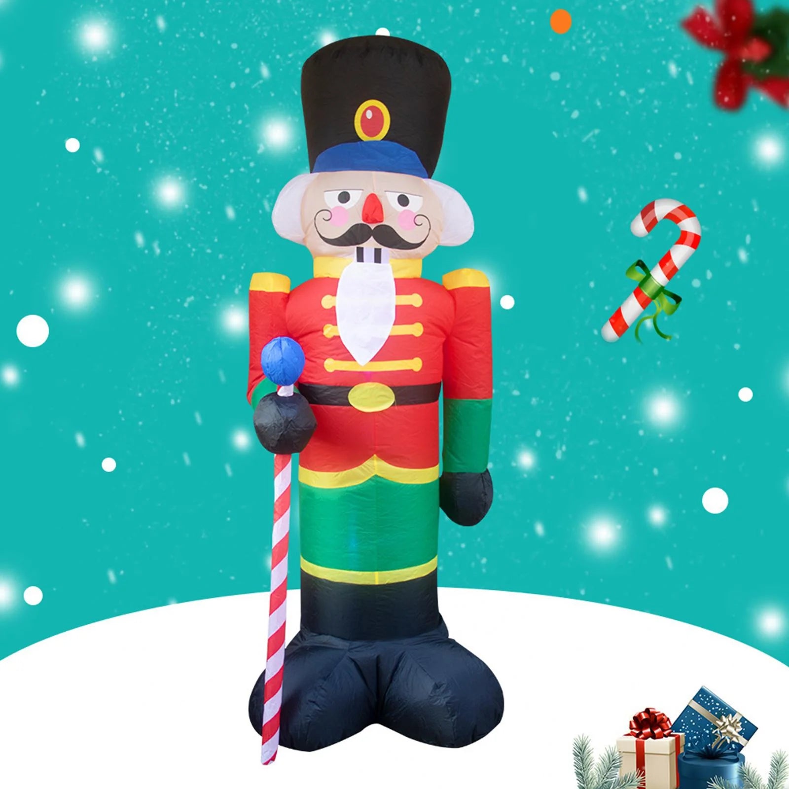 8 Foot Inflatable Nutcracker Christmas Decoration O261226