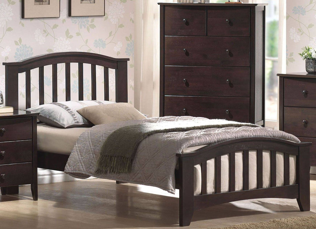 Dark Walnut Full Bed E377