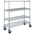 Chrome 4-Tier Stem Caster Cart B3225