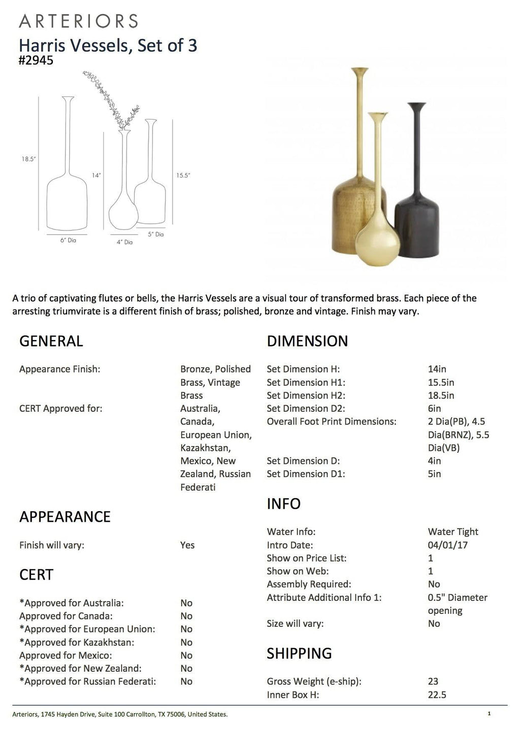Vessels, Set/3 S690978