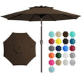 Navy Blue 9 ft 2-Tiers Patio Umbrella K4466