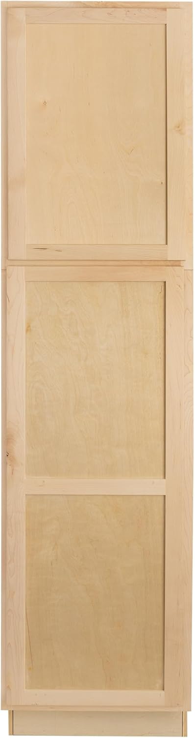 Raw Maple 24" D x 24" W x 84" H Plywood Base Kitchen Cabinet J90101