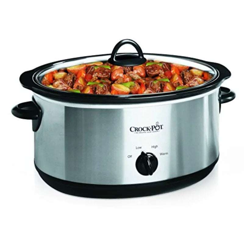 7 Quart Oval Manual Slow Cooker Stainless Steel W6916