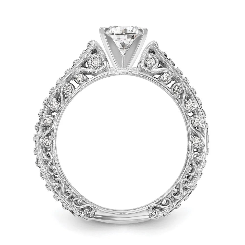 14k White Gold Lab Grown Diamond Engagement Ring Size 7 Y960688