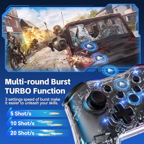Ergonomic Wireless Gamepad with RGB Lighting V6739