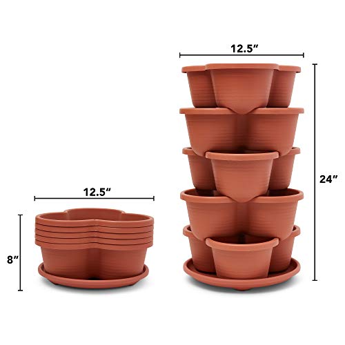 5 Tier Stackable Planter with Starter Pots F23425
