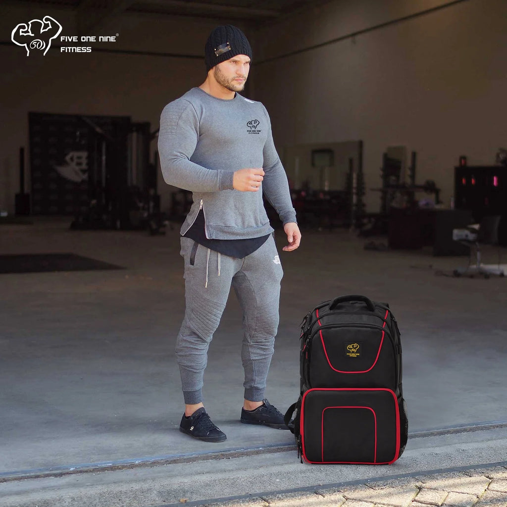 Insulated Meal Prep Backpack with 3 Meal Containers, 2 Ice Packs and Protein Shaker, Black N533671