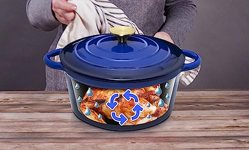Red Enamel 5qt Cast Iron Dutch Oven W34752