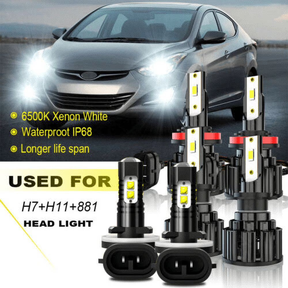 Combo LED Headlight Hi Lo Beam Fog Light 6X Bulbs F20141