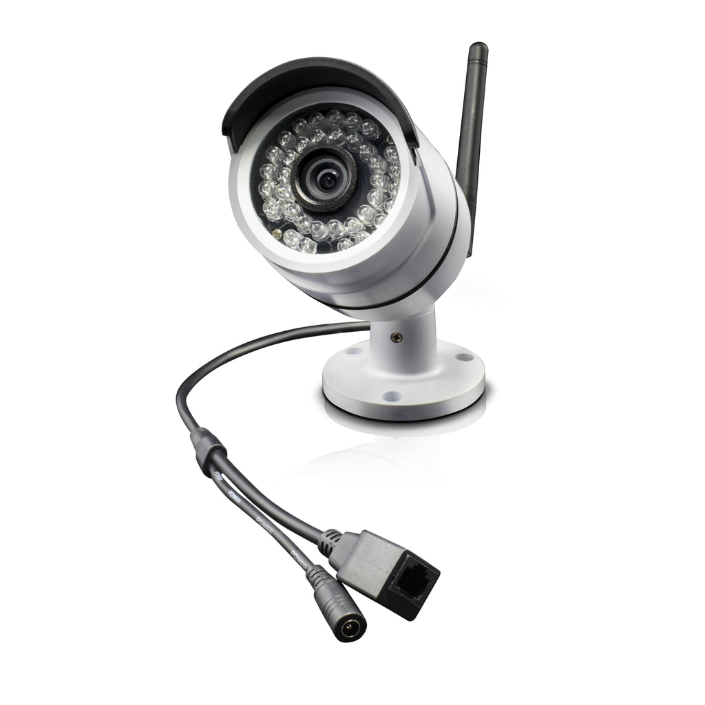 All-in-One Wi-Fi HD 4-Channel Monitor with 2 Outdoor Cameras Night Vision Wireless 7x22 LCD T3386