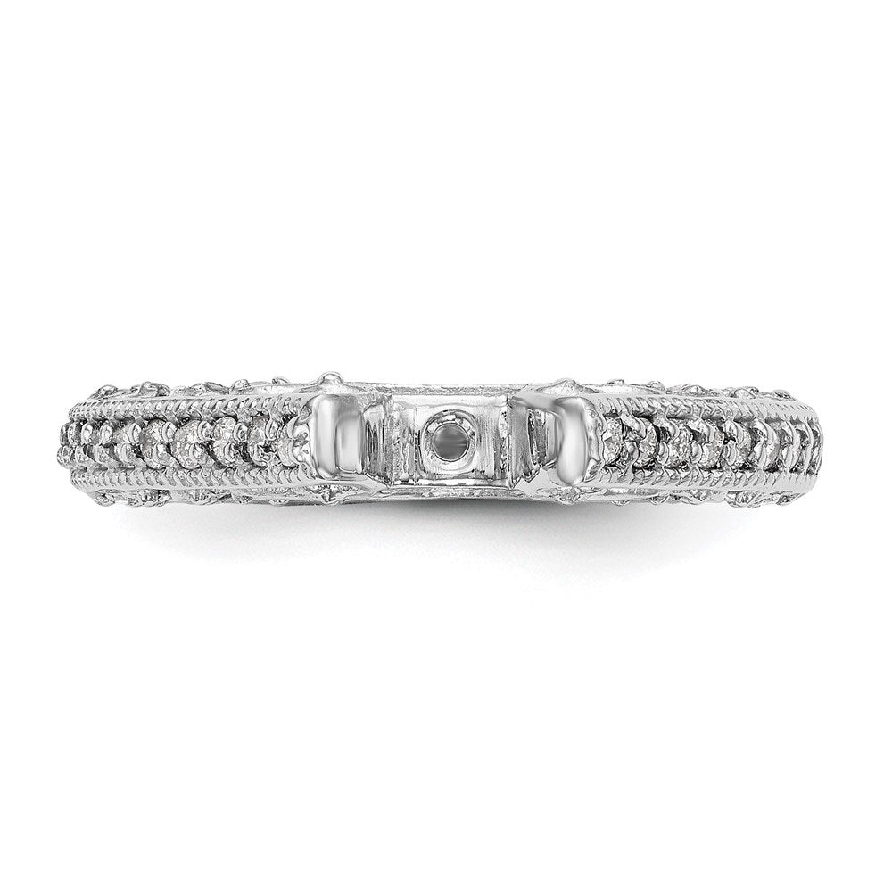 14k White Gold Lab Grown Diamond Engagement Ring Size 7 Y960688