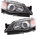 Pair Black Housing Headlight for Subaru Impreza 2008-2011 A44932