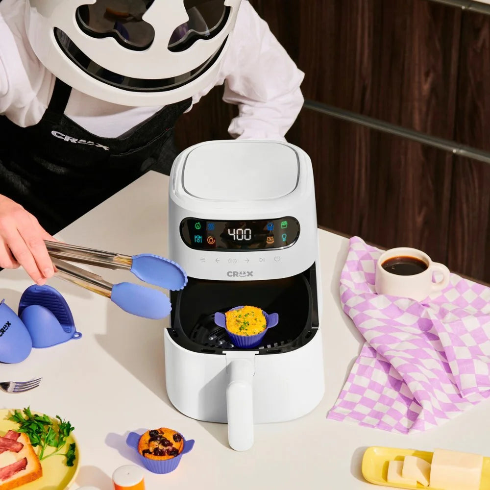 3-qt. Digital Air Fryer Kit with TurboCrisp - White F13762