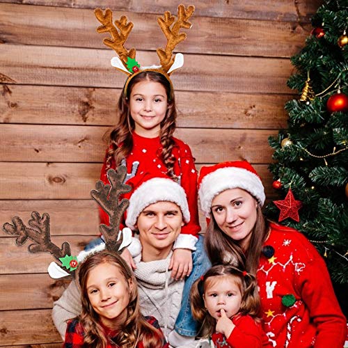 Reindeer Antlers Headband, 2PCS Deer Antlers with Bells K116