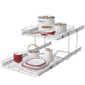 2 Tier Pull Out Cabinet Organizer 7.5" W x 21.5" D Chrome V295489