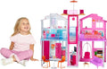 3-Story Townhouse Doll House Playset with 4 Rooms & Rooftop Lounge M934