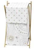 Blush Pink Gold Grey and White Star and Moon Baby Kid Clothes Laundry Hamper J5817