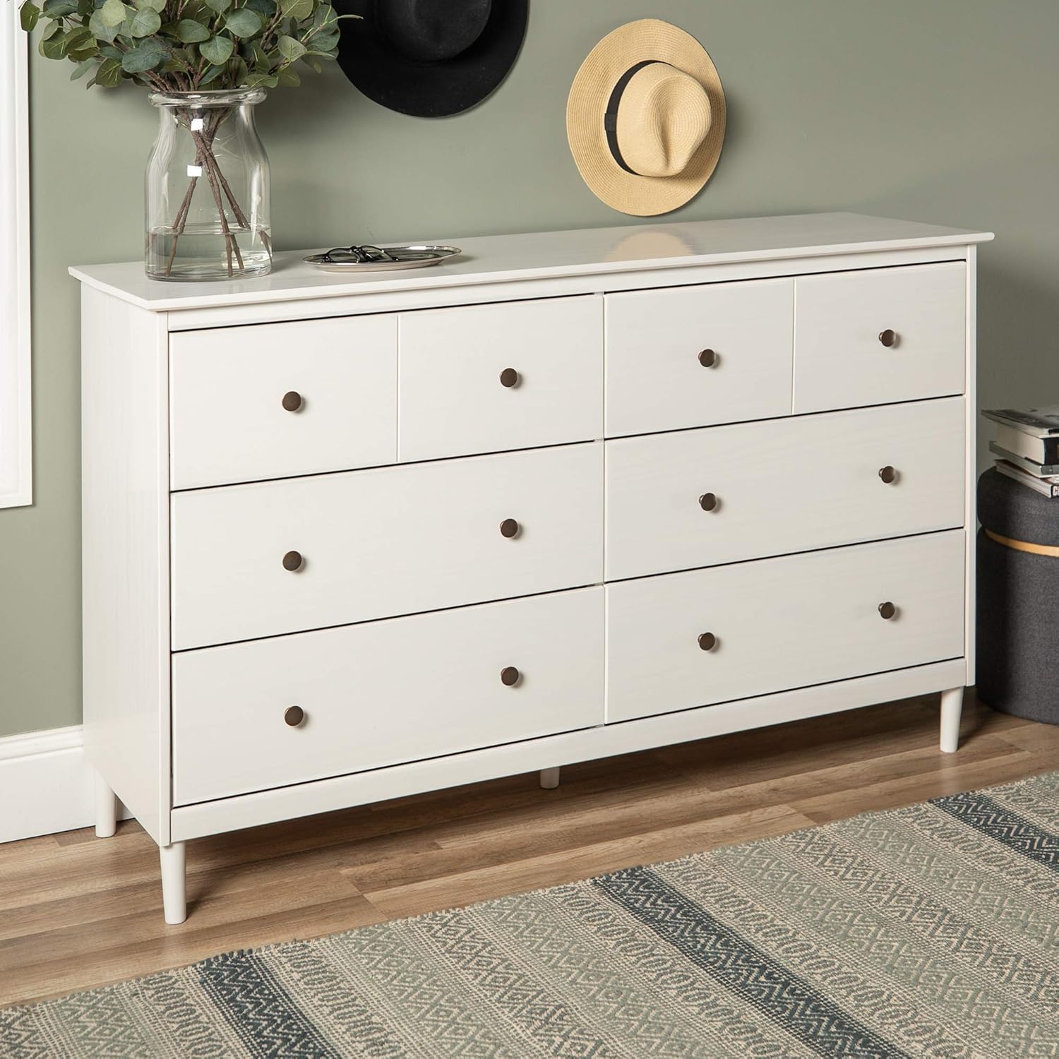 Caramel Wood 3 Drawer Nightstand E9043