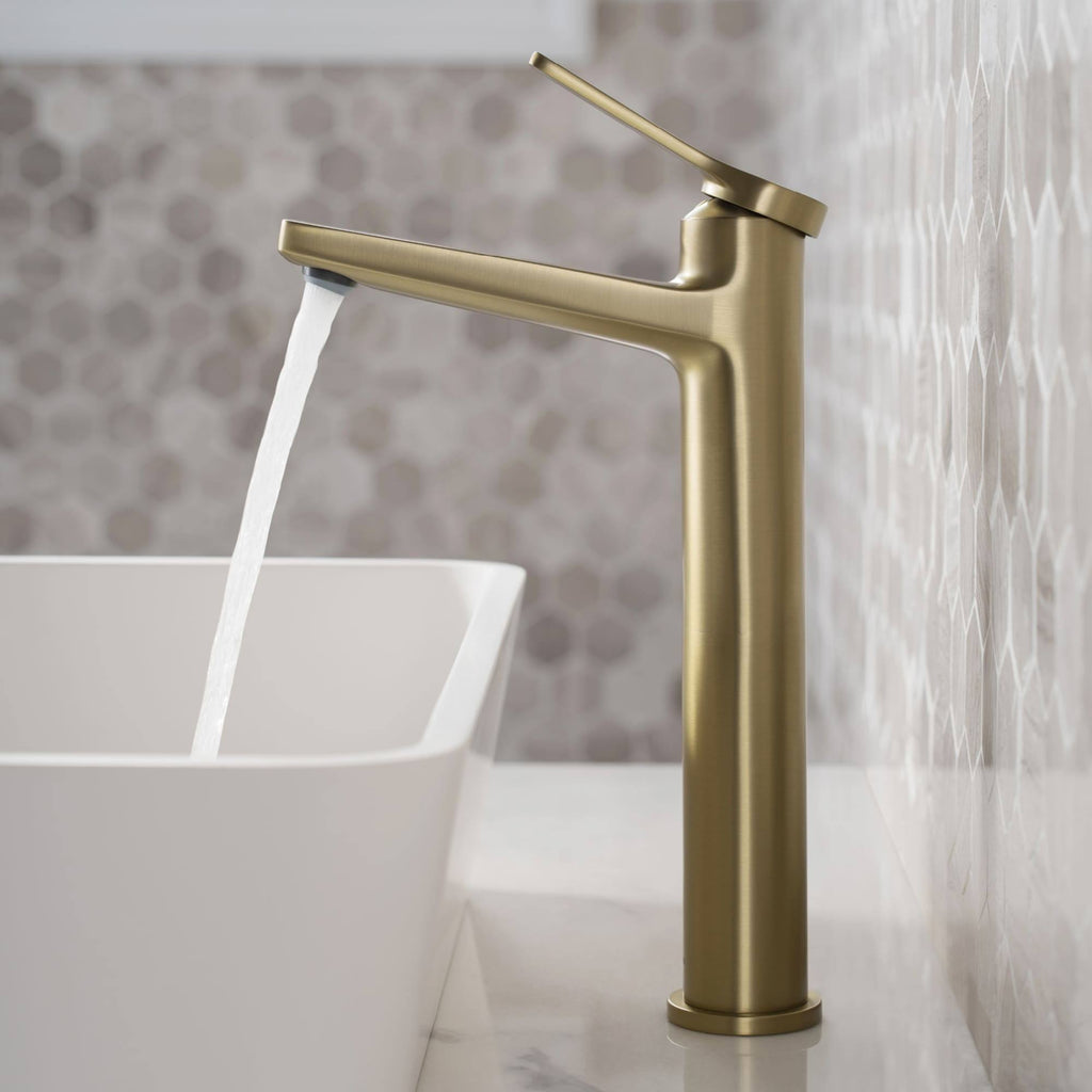 Matte Black Vessel Bathroom Faucet with Towel Bar, Paper Holder, Towel Ring and Robe Hook U346