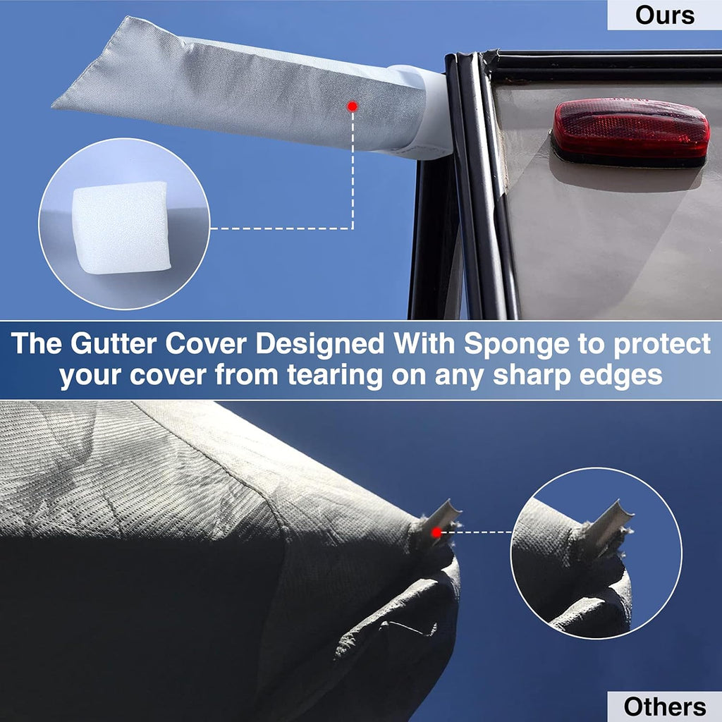 RV Cover for 26' - 29' RV Camper Motorhome with 4 Tire Covers C916465