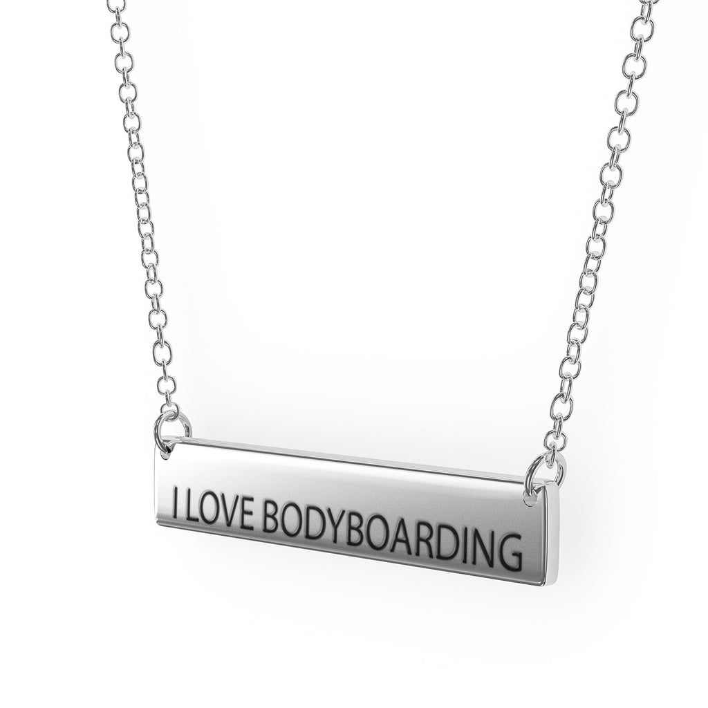 Sterling Silver Bar Pendant Necklace C800880