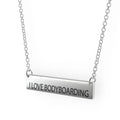 Sterling Silver Bar Pendant Necklace C800880