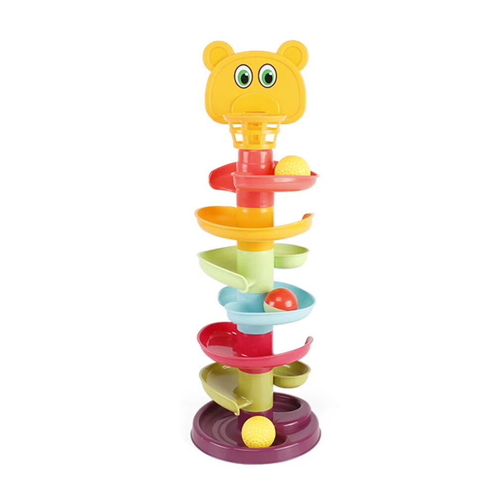 Kid Track Sliding Ball Tower Toy Stacking Toy with 3 Balls G2801