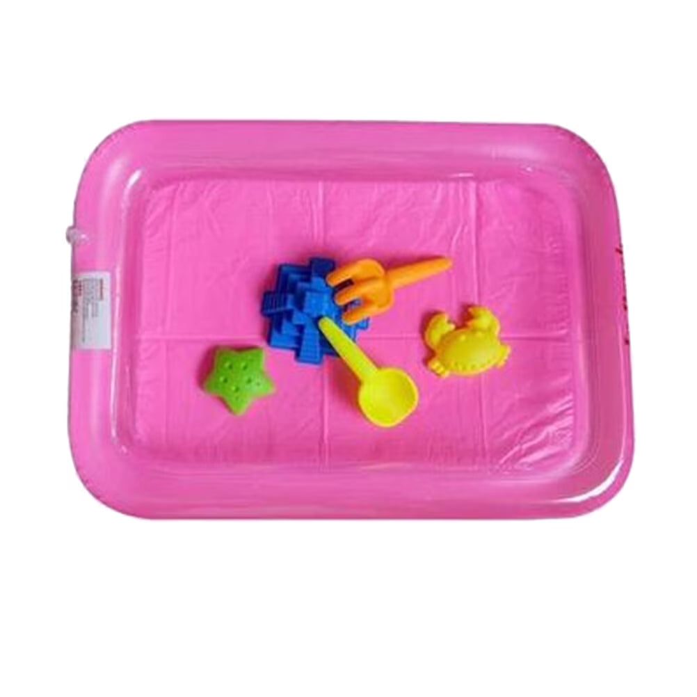 Pink Kids Sandbox Inflatable Sand Toy Tray V984