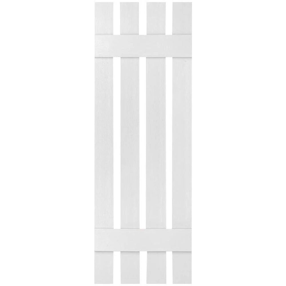 White Vinyl Board-n-Batten Shutters S72385