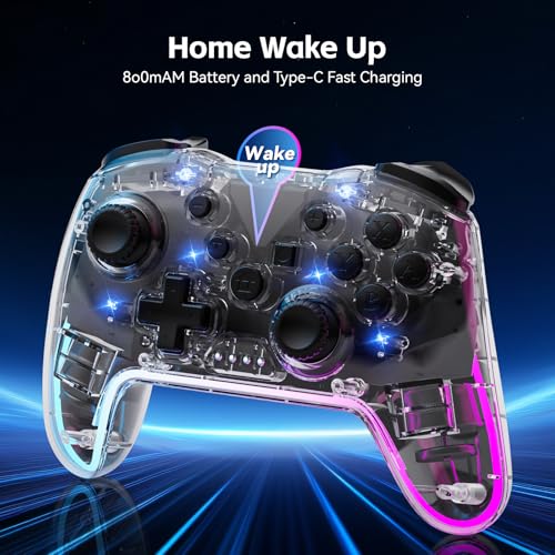 Ergonomic Wireless Gamepad with RGB Lighting V6739