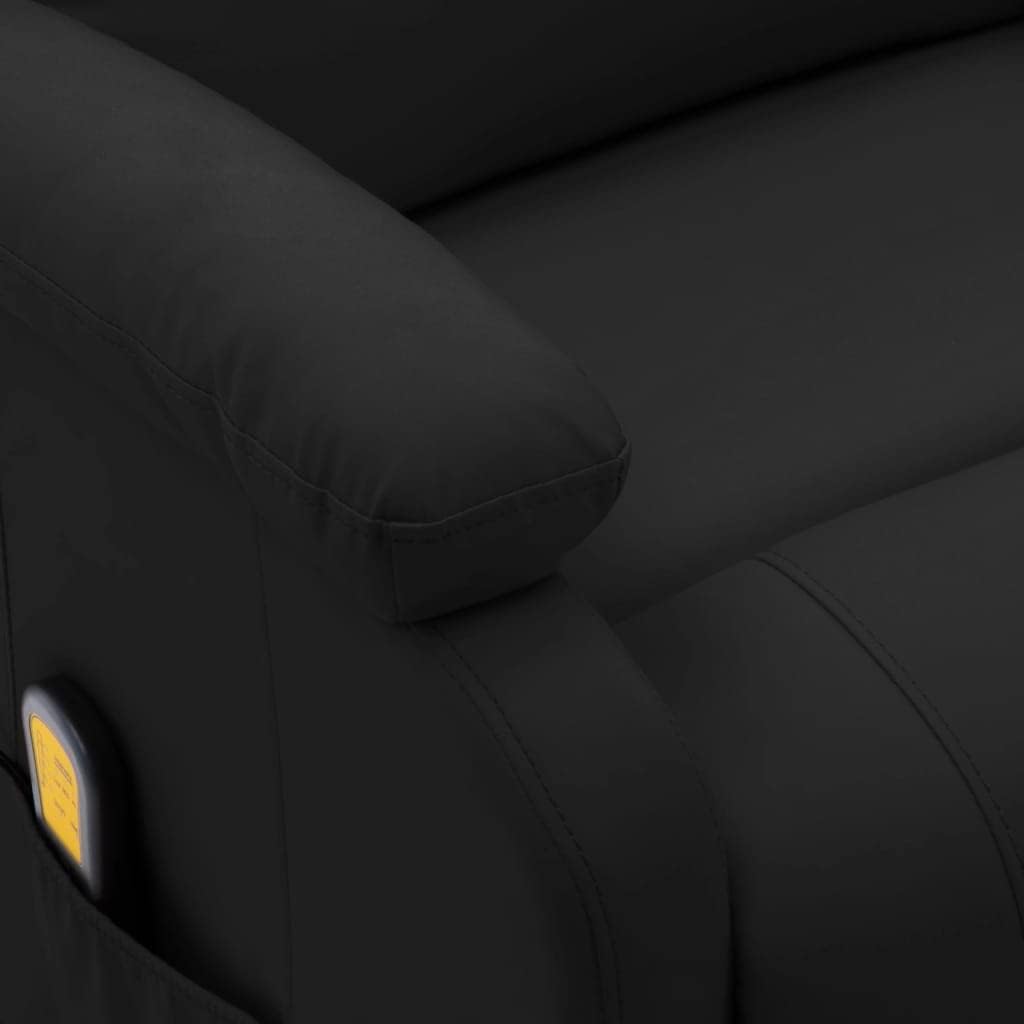 Black Faux Leather Adjustable Recliner Chair with Footrest X101
