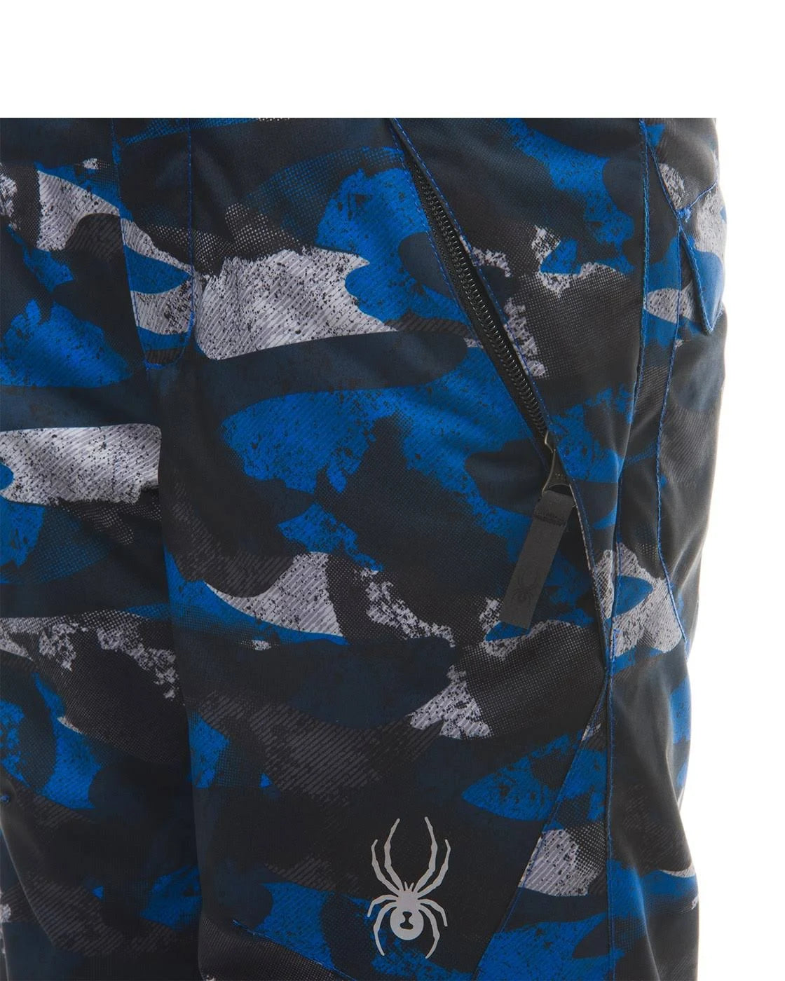 Boys Camo Distress Blue Print Black Pants U81057