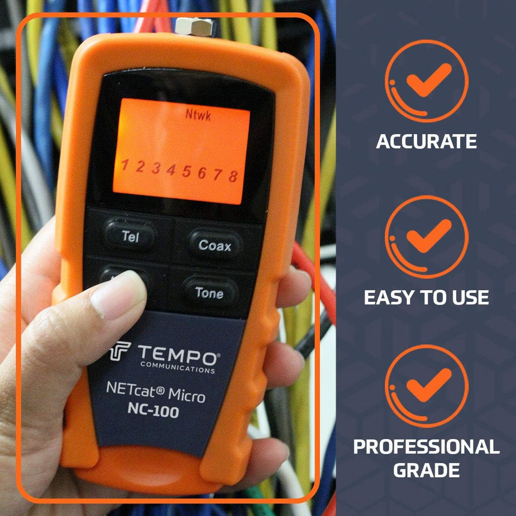 Professional Wiring Tester for Twisted Pair and Coaxial Cables U688693