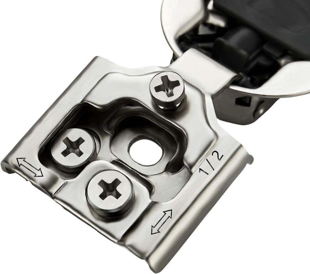 62 Pack 31 Pairs 1/2 inch Overlay Soft Close Satin Nickel Stainless Steel Concealed Hinges Y414