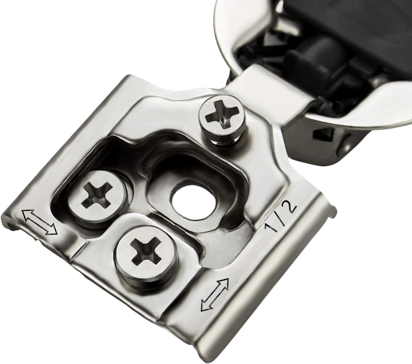 62 Pack 31 Pairs 1/2 inch Overlay Soft Close Satin Nickel Stainless Steel Concealed Hinges Y414