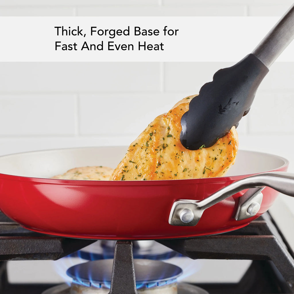 10 Piece Hard Anodized Ceramic Nonstick Cookware Set U36268